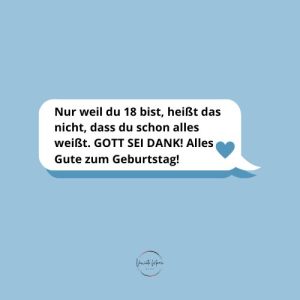 Glückwünsche zum 18. Geburtstag Verwirrte Mami