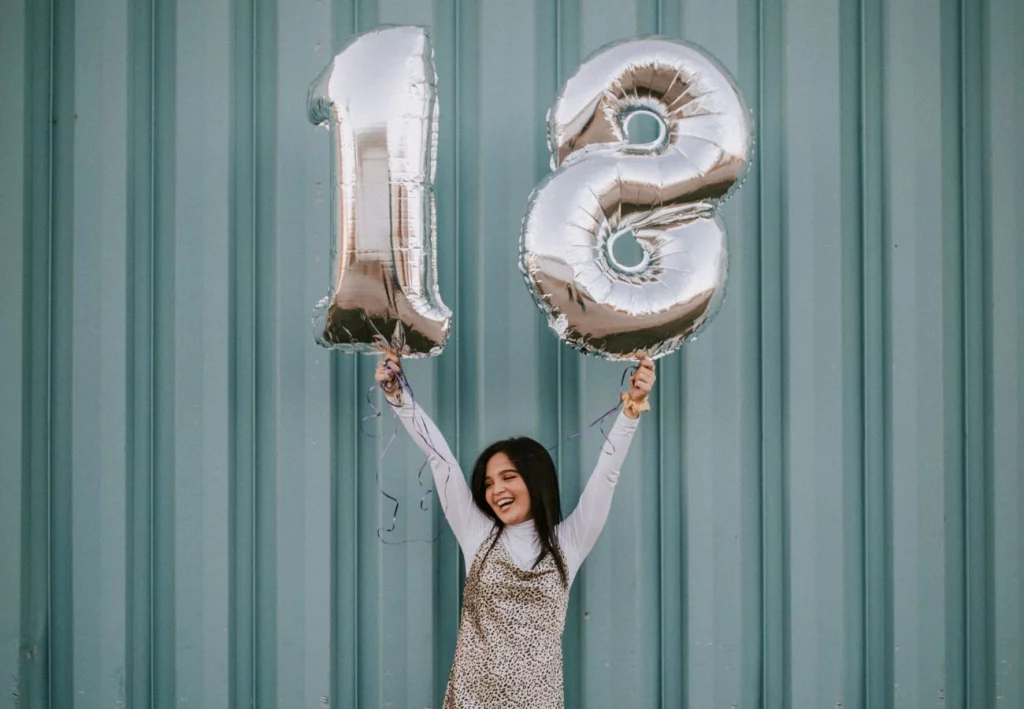 Glückwünsche zum 18. Geburtstag