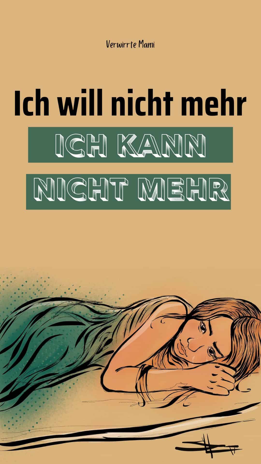  Ich will nicht mehr Ich kann nicht mehr Illustration 